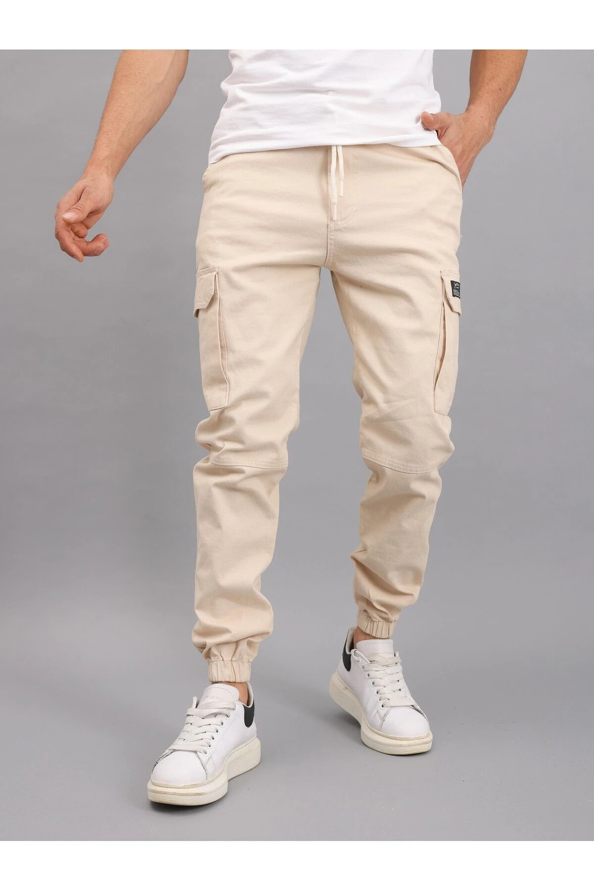 Erkek Kargo Pantolon Bej Erkek Pantolon