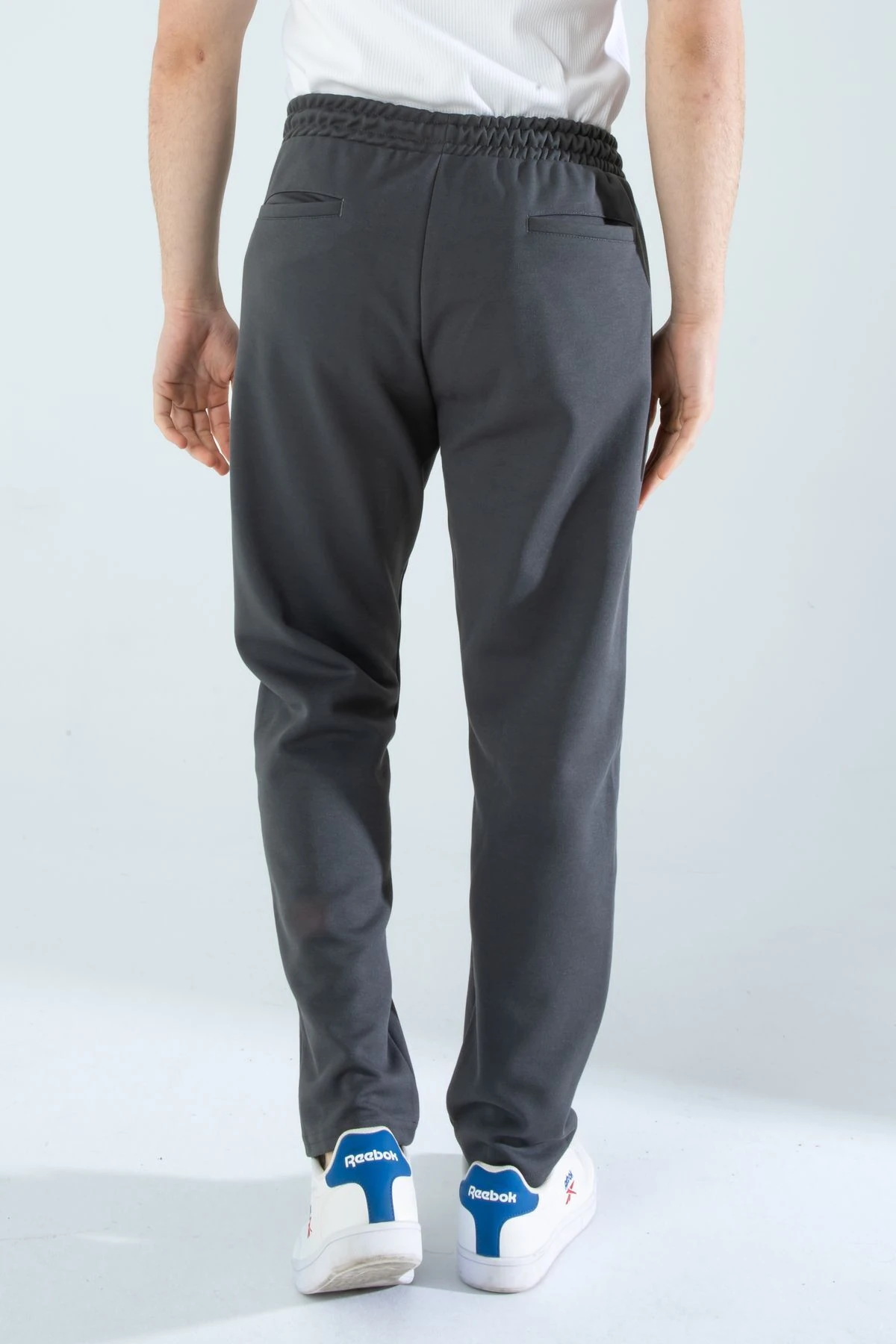 Erkek Düz Paça Normal Kesim Eşofman Altı Füme Erkek Pantolon