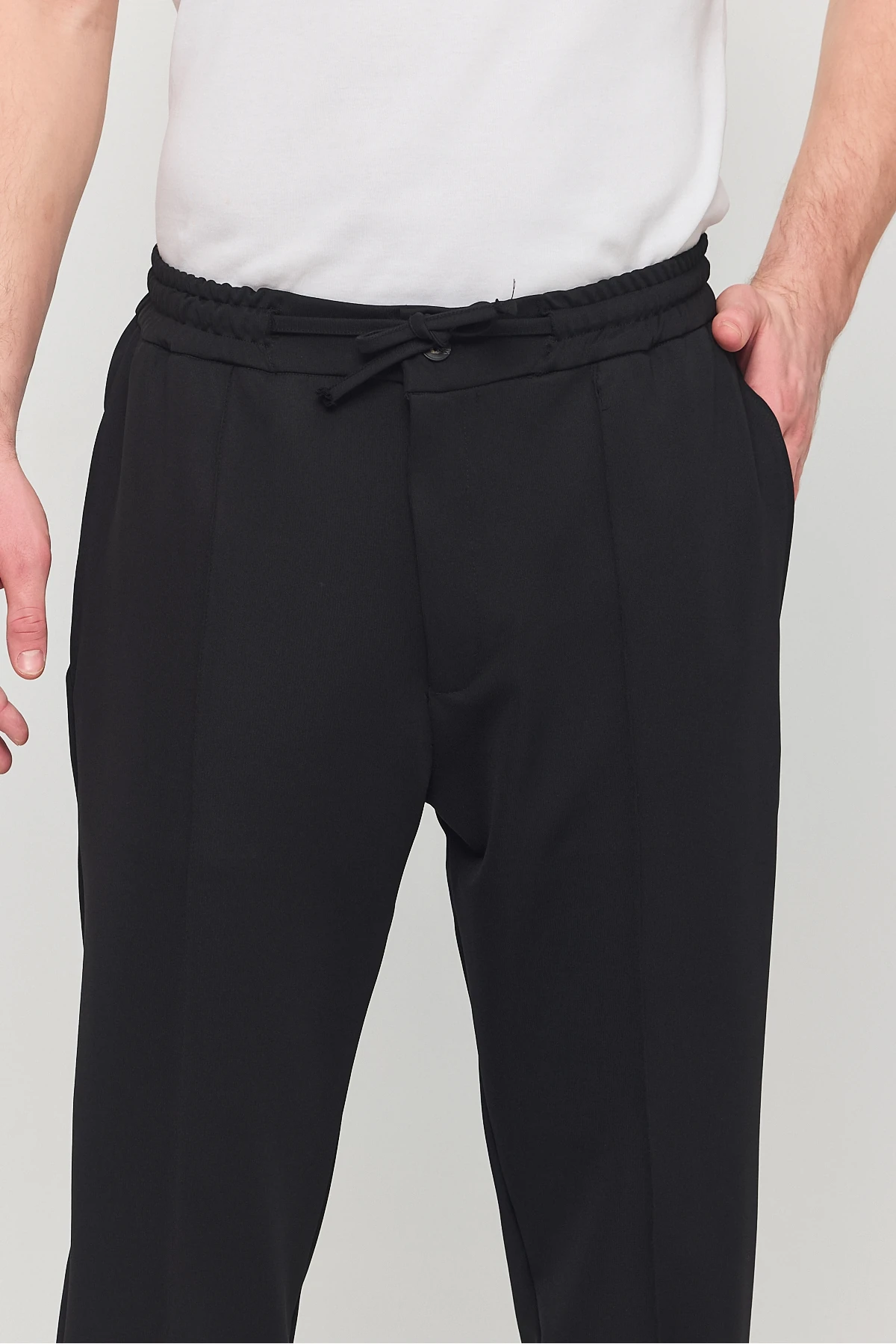 Erkek Slim Fİt Beli Lastikli İpli Fermuarlı Likralı Rahat  Jogger Pantolon