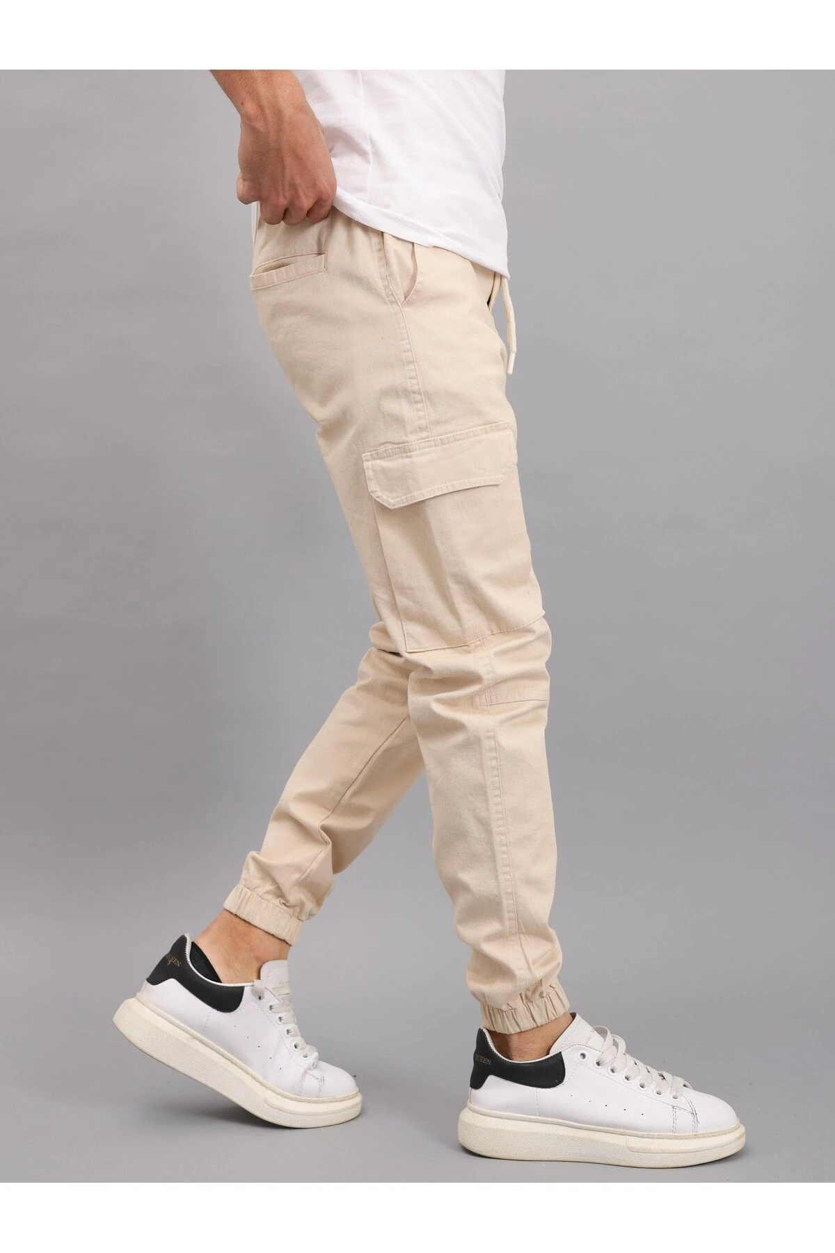 Erkek Kargo Pantolon Bej Erkek Pantolon