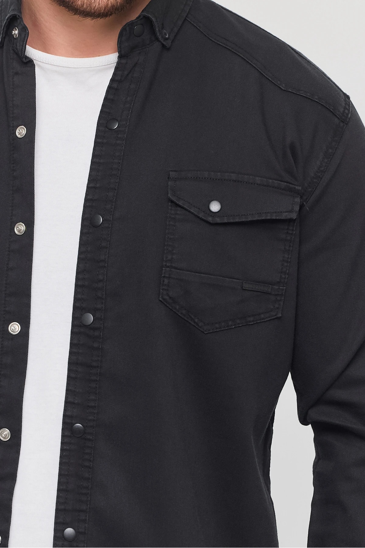 Erkek Gömlek Gri Erkek Gömlek