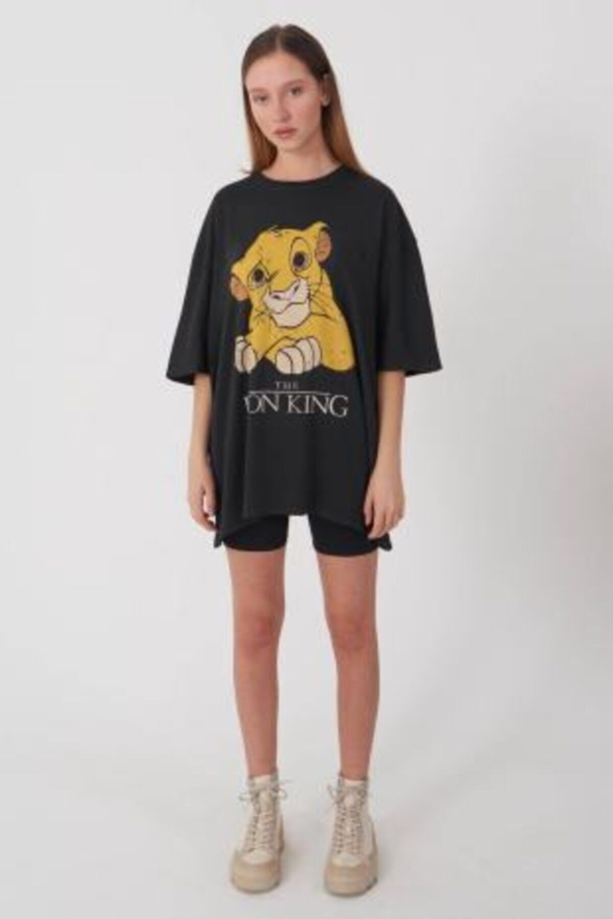 Blackjackgiyim Kadın Siyah Aslan Tshirt