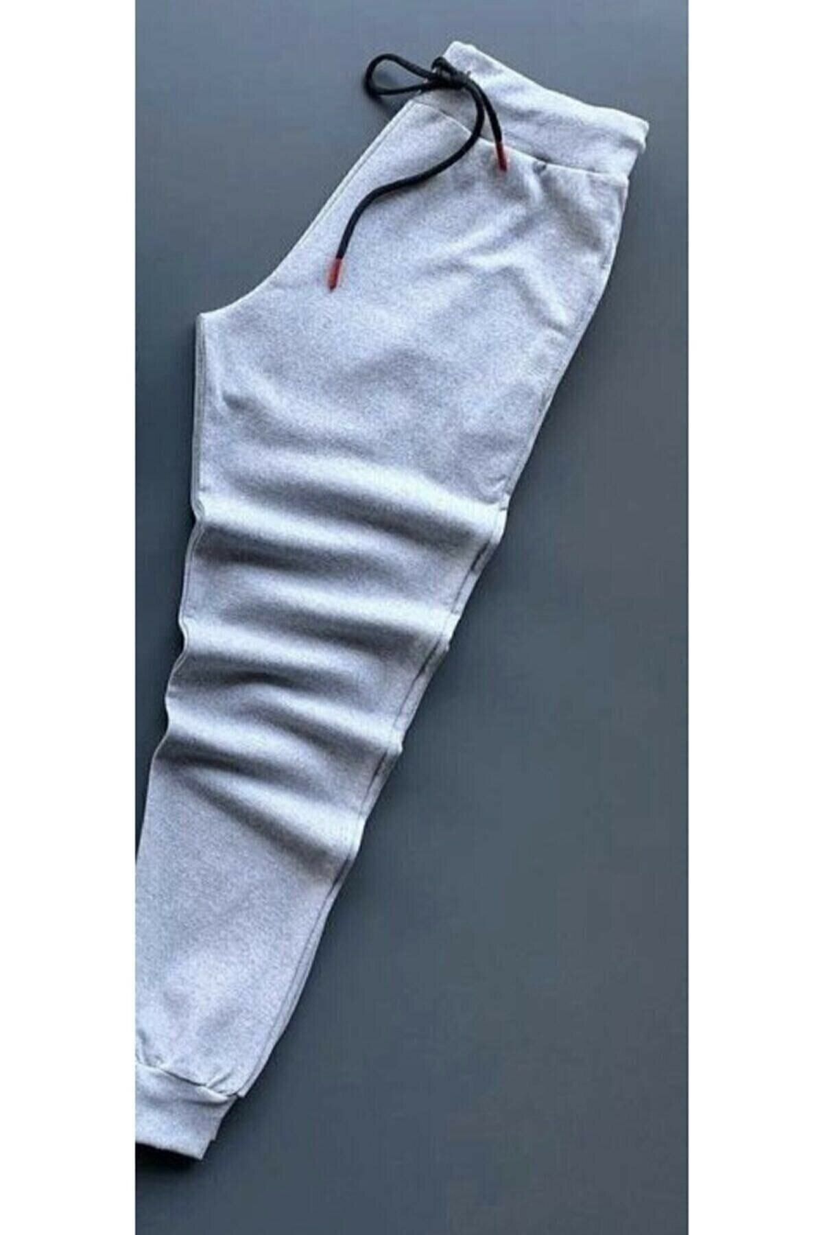 Erkek Gri Slim Fit Jogger Eşofman Altı