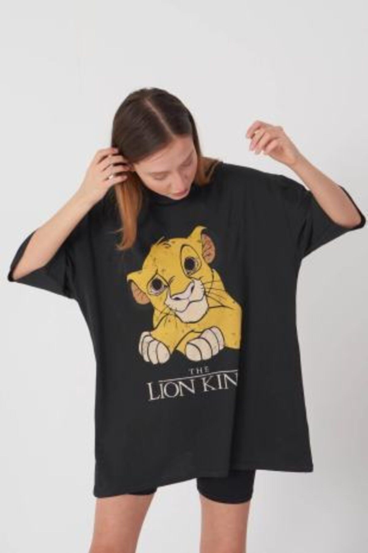 Blackjackgiyim Kadın Siyah Aslan Tshirt
