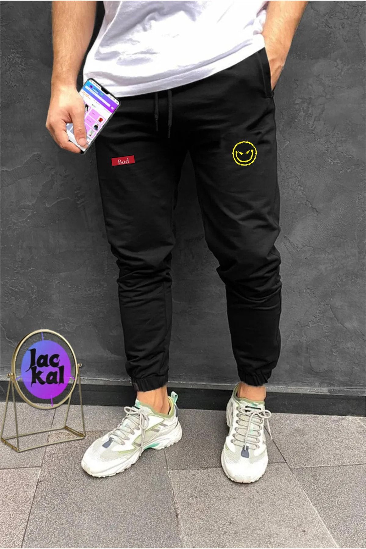 Baskılı Erkek Slim Fit Jogger Eşofman Altı