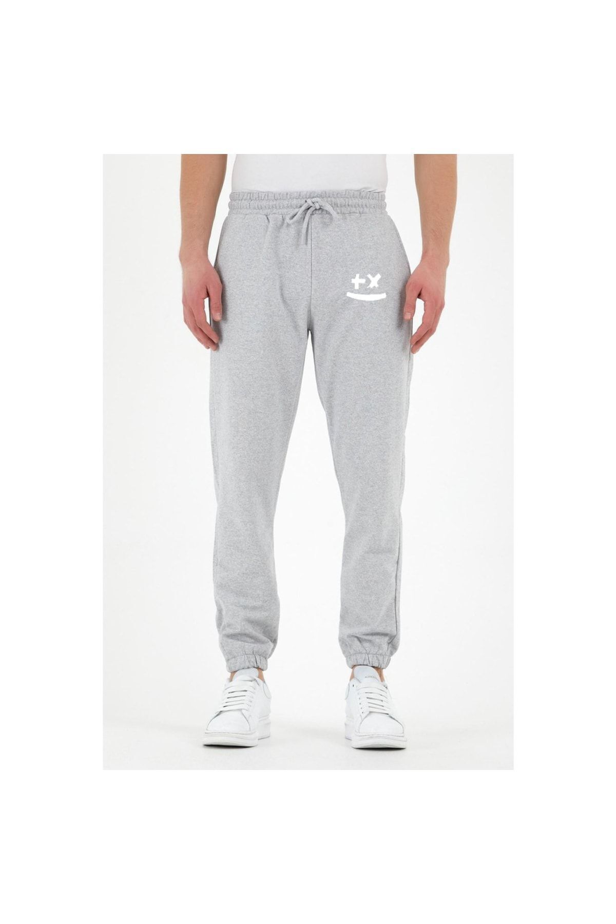 Erkek Siyah Slim Fit Jogger Eşofman Altı - açık gri 3