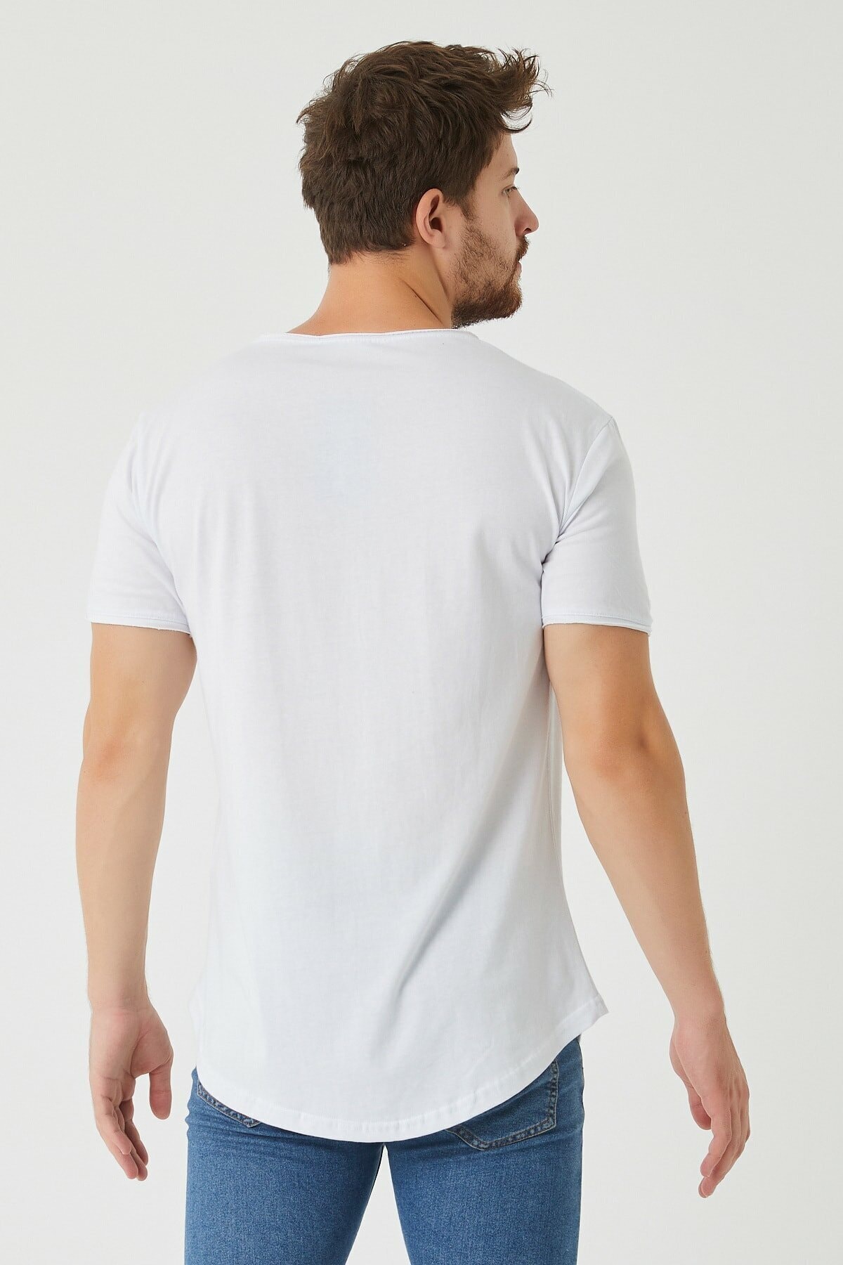 Düz Beyaz Tshirt Basic