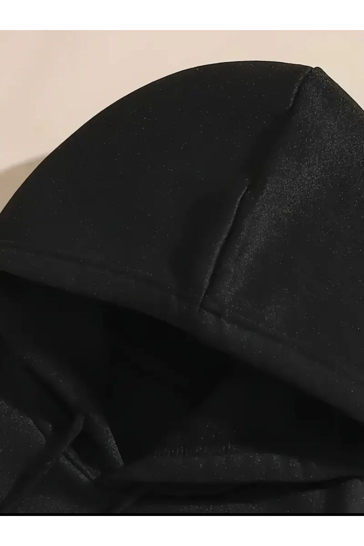 Arka Desen Baskılı İçi Polarlı Kapüşonlu Sweatshirt