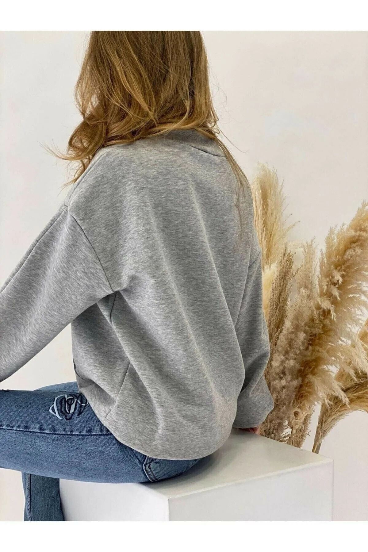 Essentials Antrasit Oversize Sweatshirt