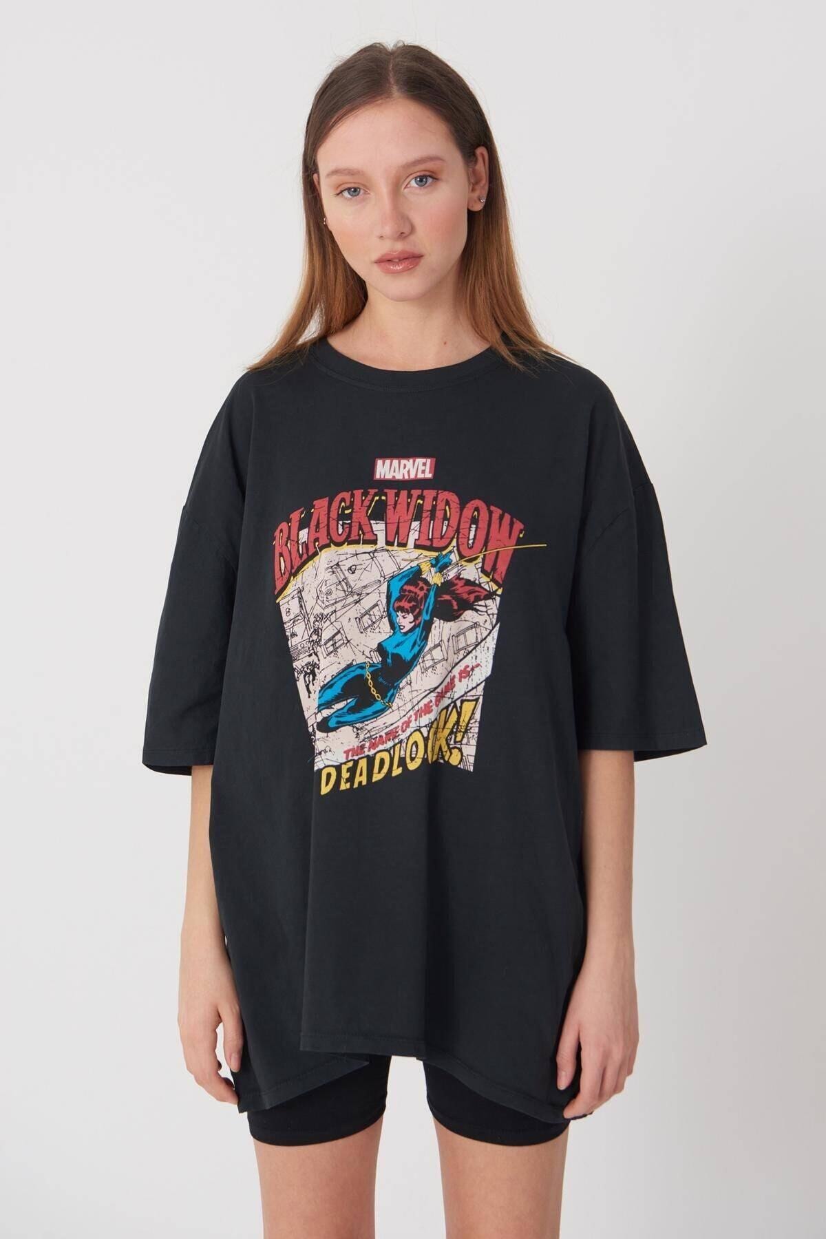 Blackwıdow Baskılı Tshirt
