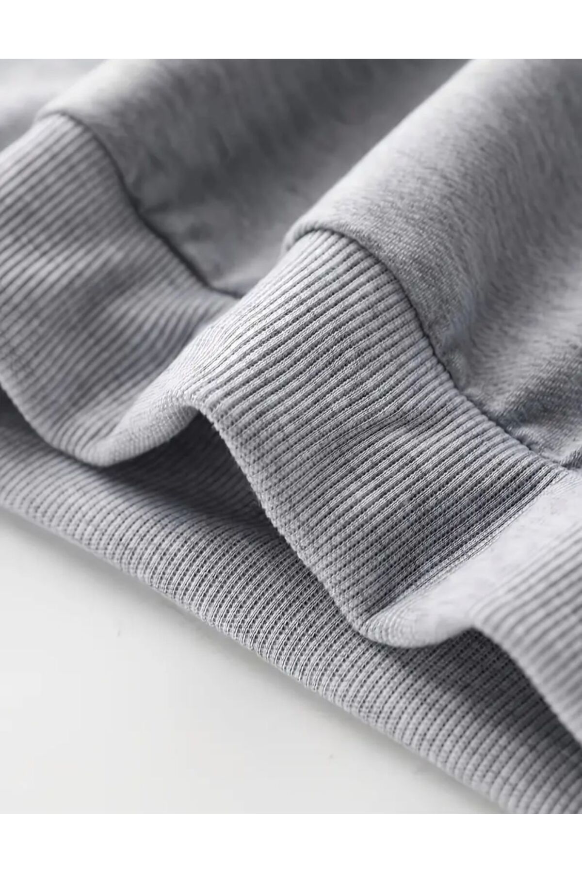 Ayıcık Desen Detaylı Bisiklet Yaka İçi Polarlı Sweatshirt