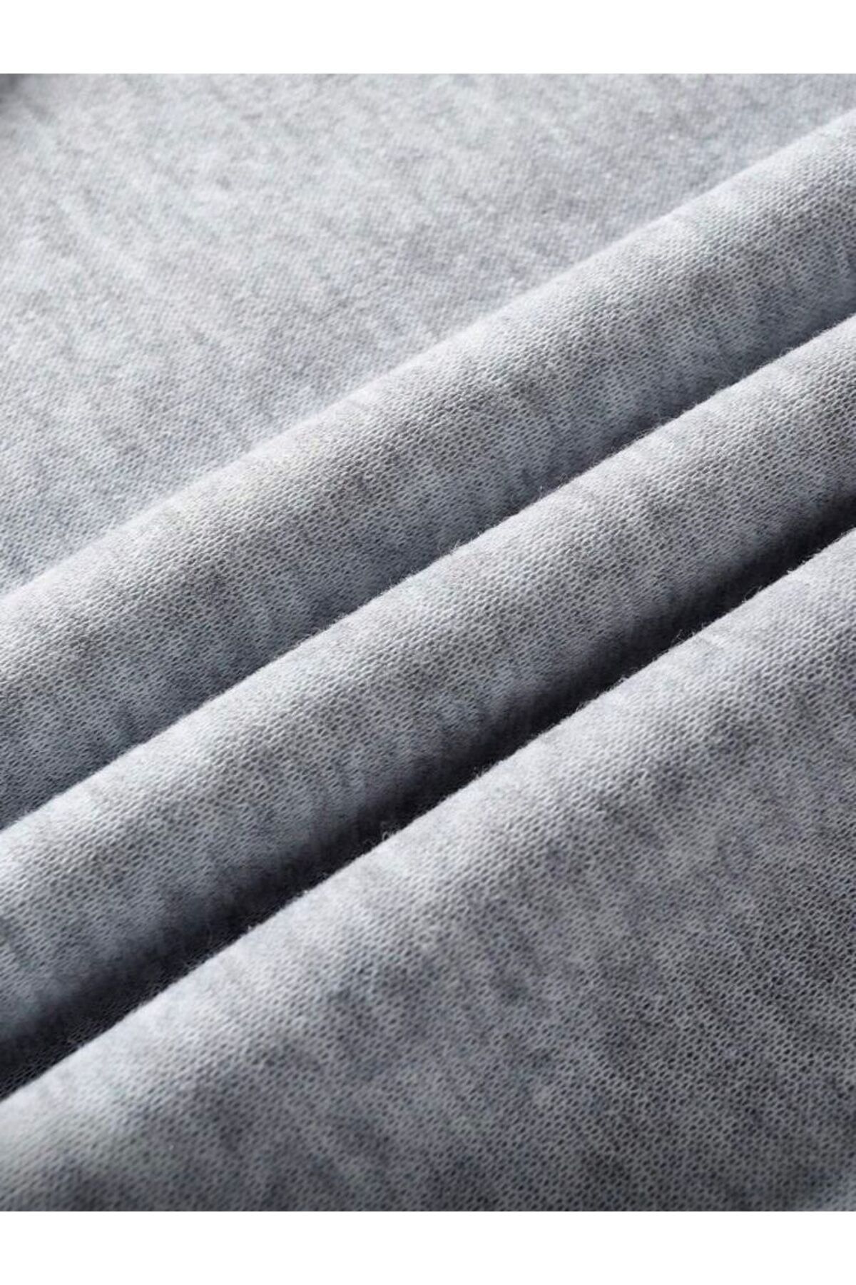 Baskı Detaylı İçi Polarlı Kapüşonlu Sweatshirt