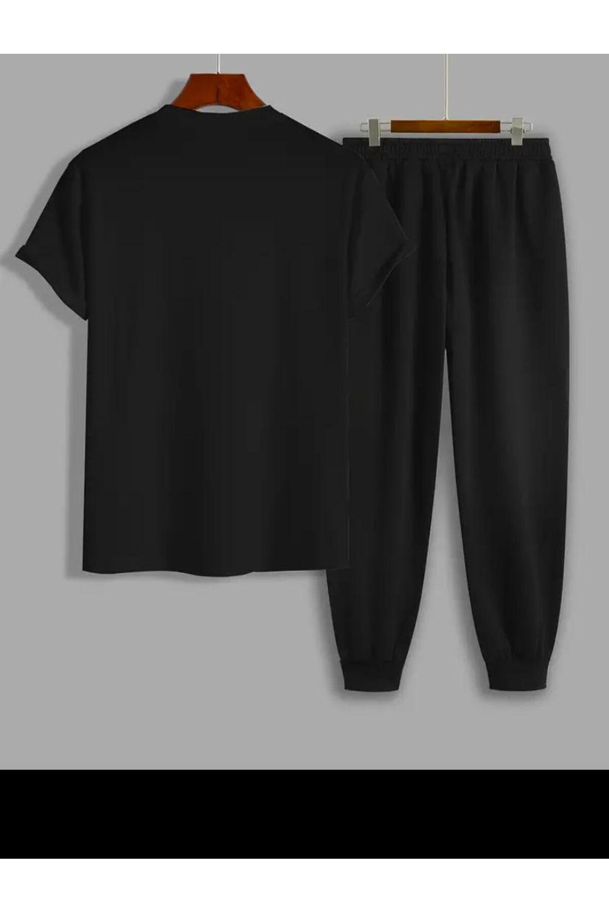 Paris ı Baskılı T-shirt Eşofman Altı Jogger Rahat Kalıp  Eşofman Takım