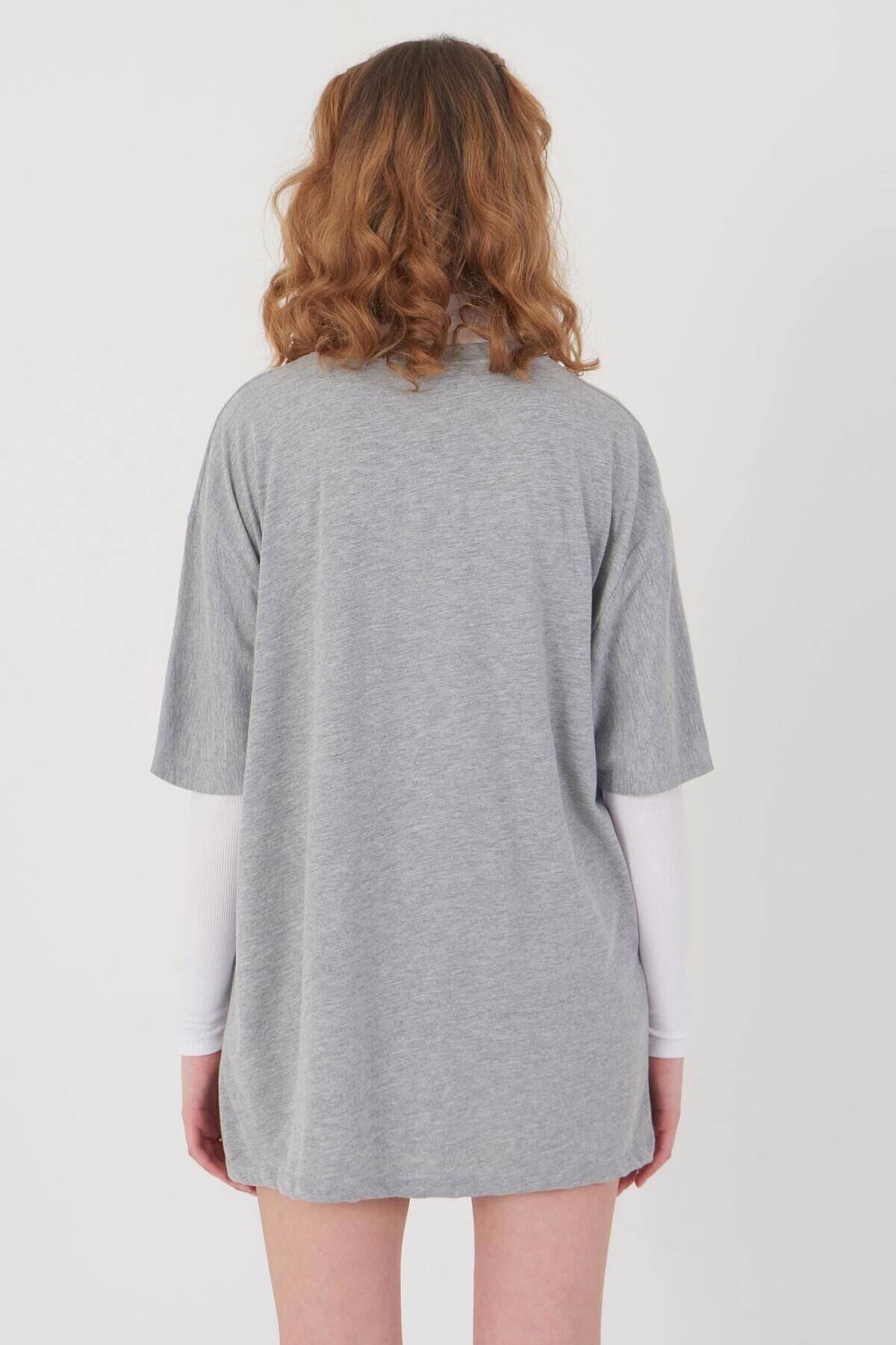  Kadın Erfield Baskılı Tshirt