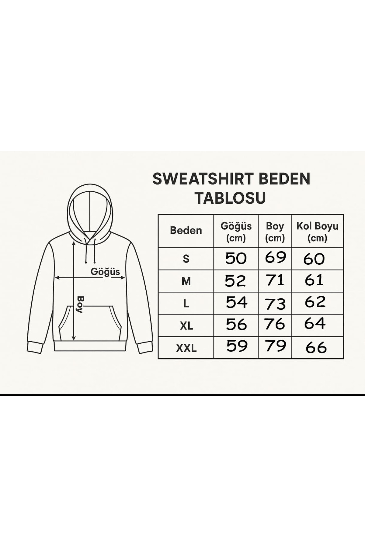 Arka Baskı Detaylı İçi Polarlı Kapüşonlu Sweatshirt