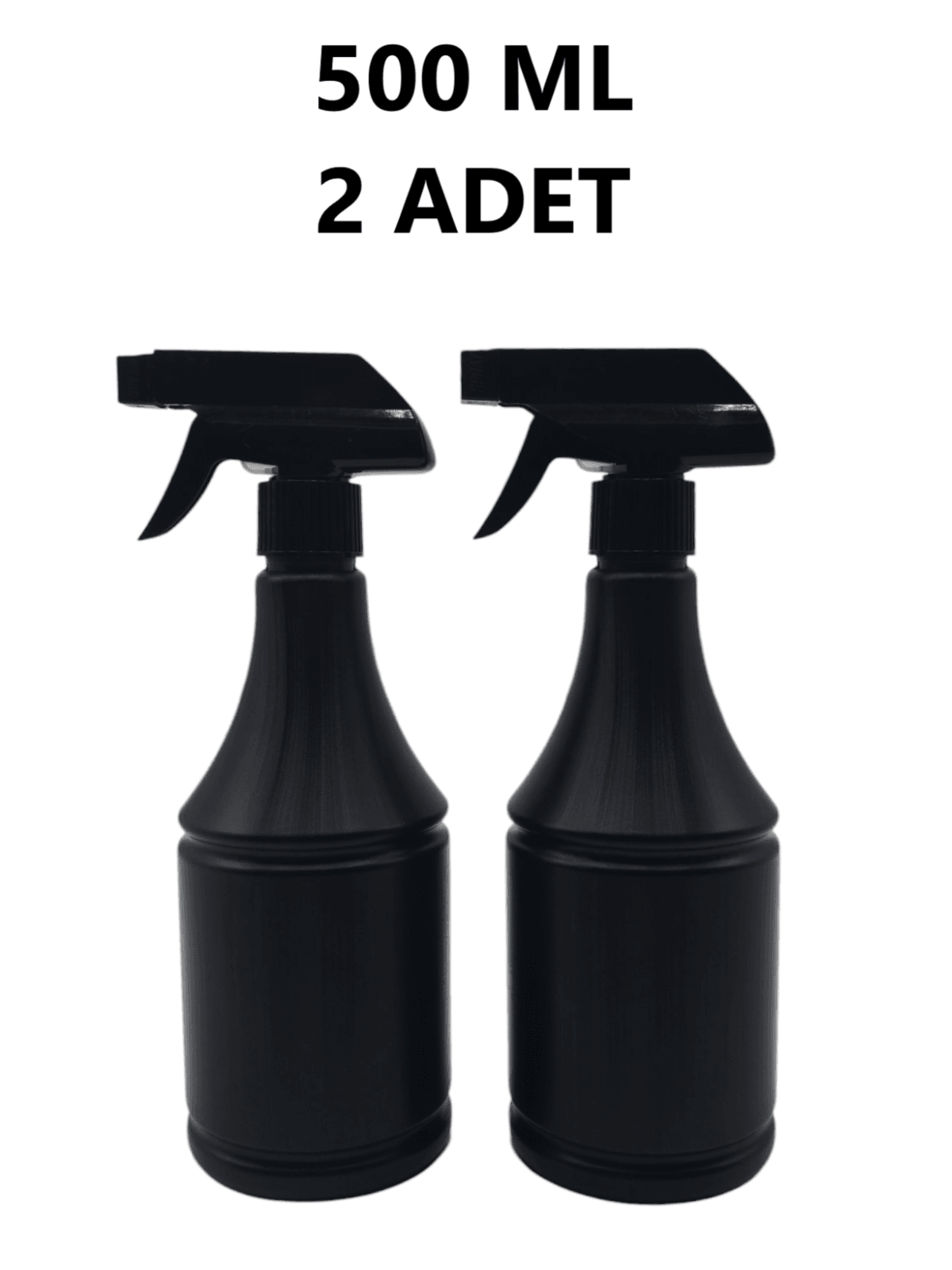 2 Adet Polietilen Kimyasala Dayanıklı Siyah Boş Fısfıs Sprey Şişe Çiçek Sulama Püskürtücü 1000 ml - 500 ML