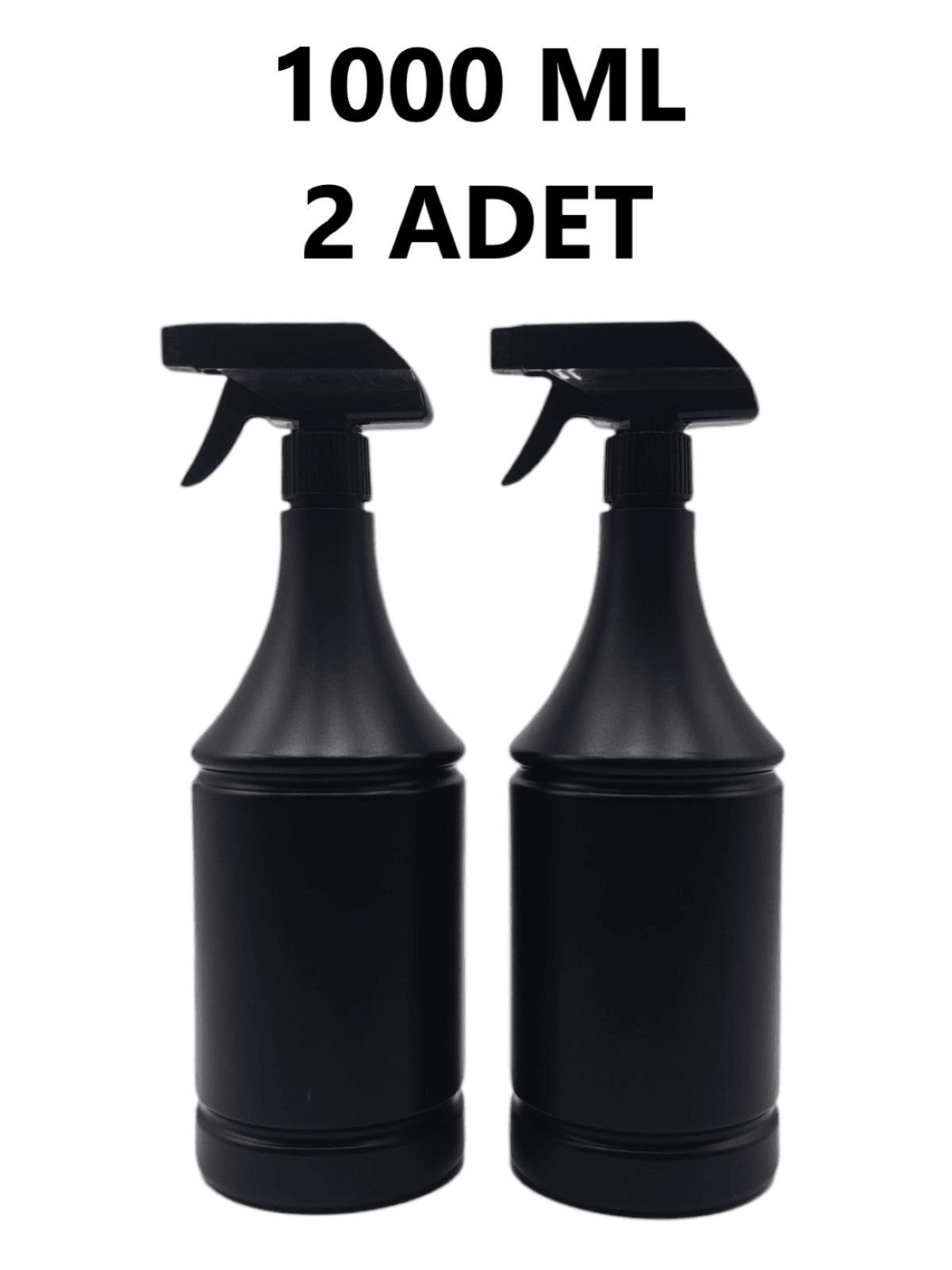 2 Adet Polietilen Kimyasala Dayanıklı Siyah Boş Fısfıs Sprey Şişe Çiçek Sulama Püskürtücü 1000 ml - 1000 ML