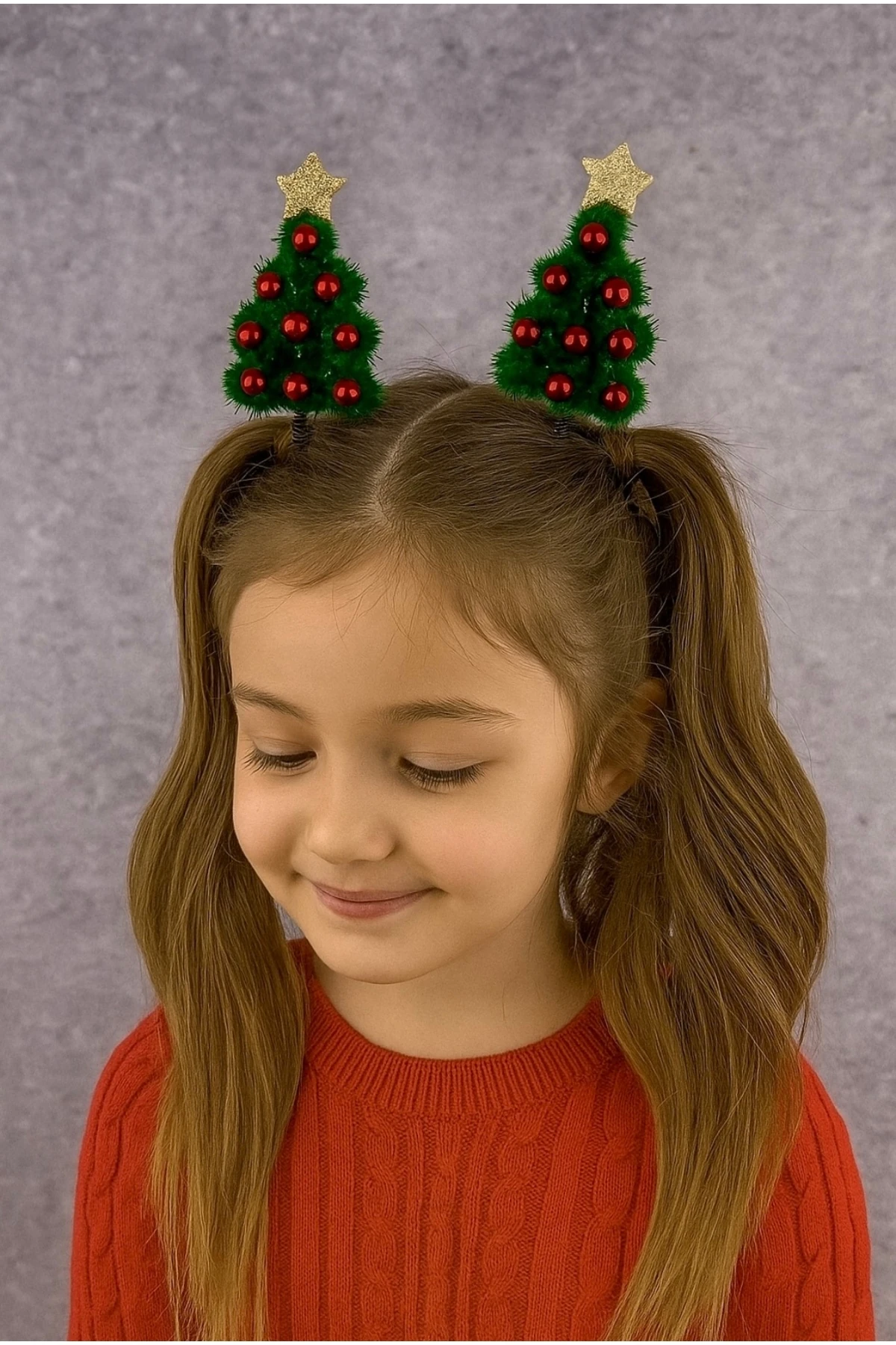 Hareketli Yılbaşı Ağacı Toka 1 Çift  - Yeşil