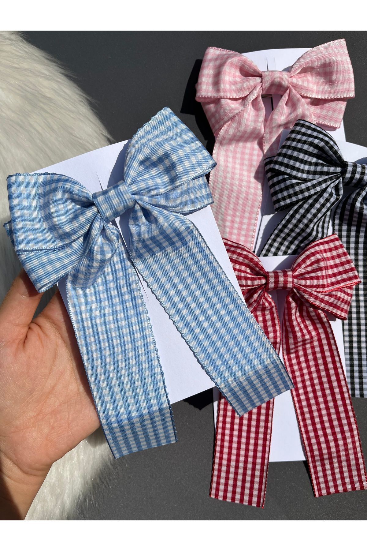 Ekose Büyük Boy Otomatik Toka - Mavi