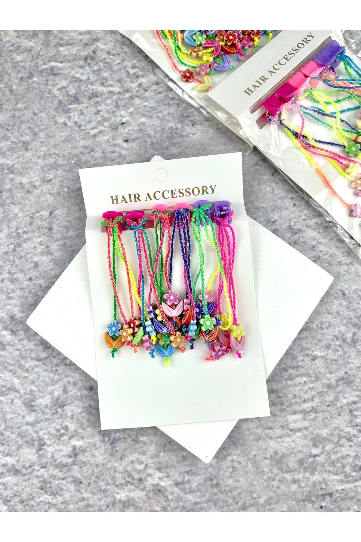 Boncuklu Mandal Toka 6’lı Renkli Toka