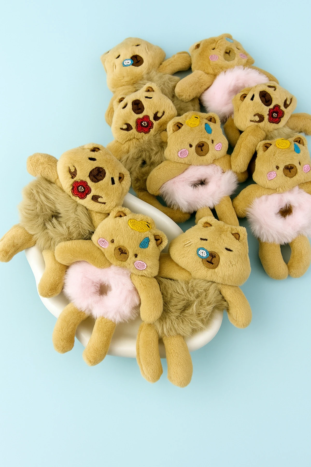 Capybara Peluş Topuz Tokası 1 Adet