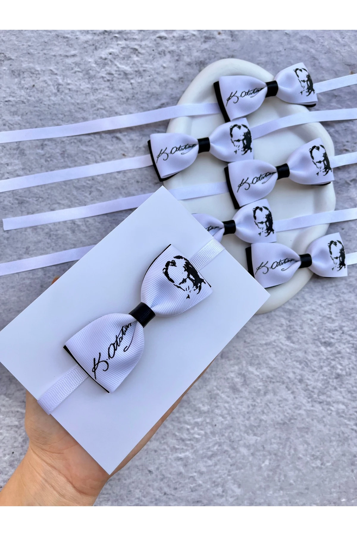 29 Ekim Özel Papyon 1 Adet - Beyaz