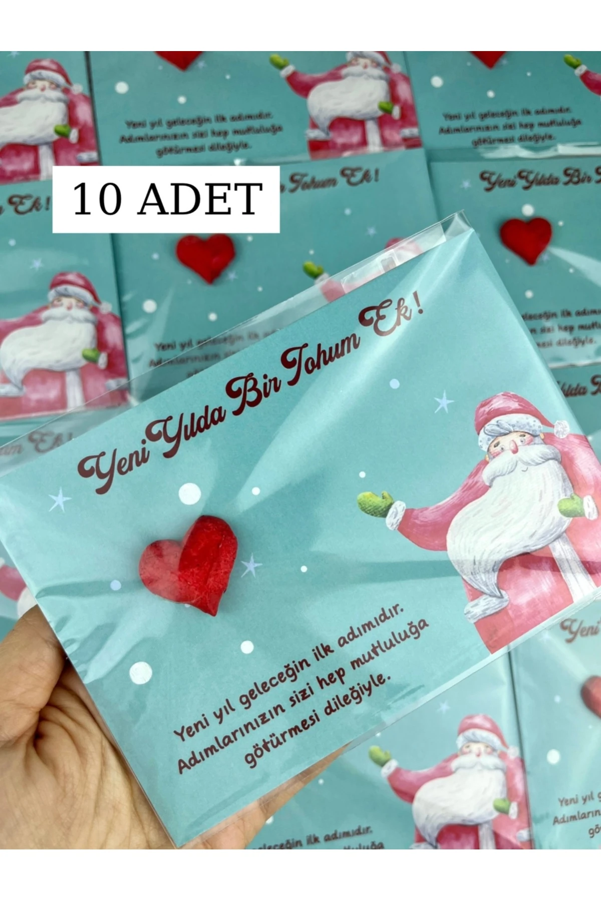 Yılbaşı Hediyesi Kalpli Tohum 10 Adet