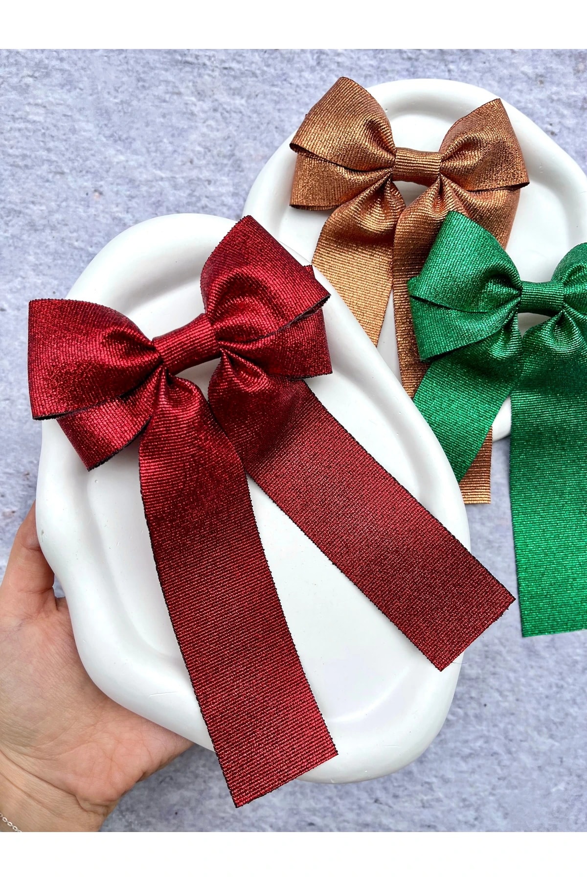 Simli Yılbaşı Tokası Büyük Boy Otomatik Toka