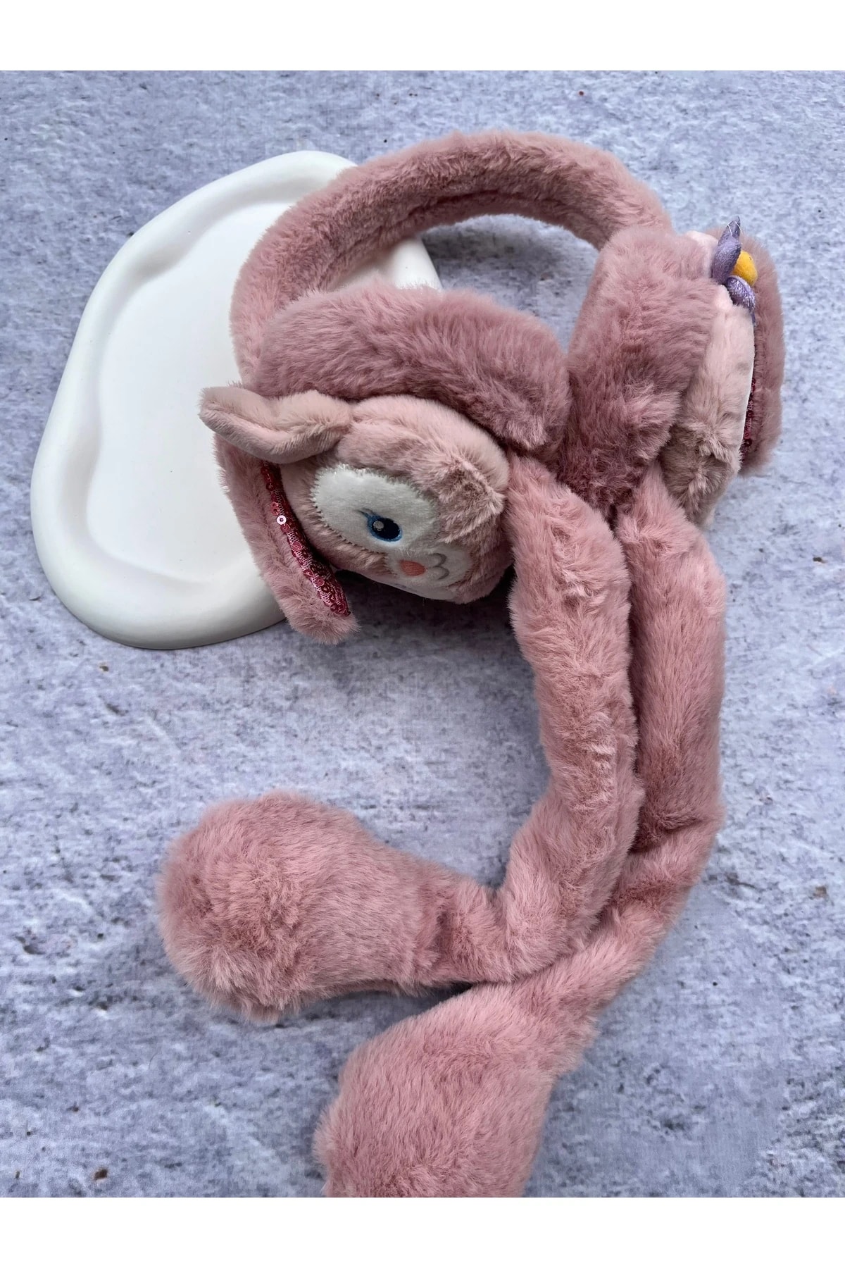 Kedili Hareketli Oynar Kulaklı Peluş Kulaklık