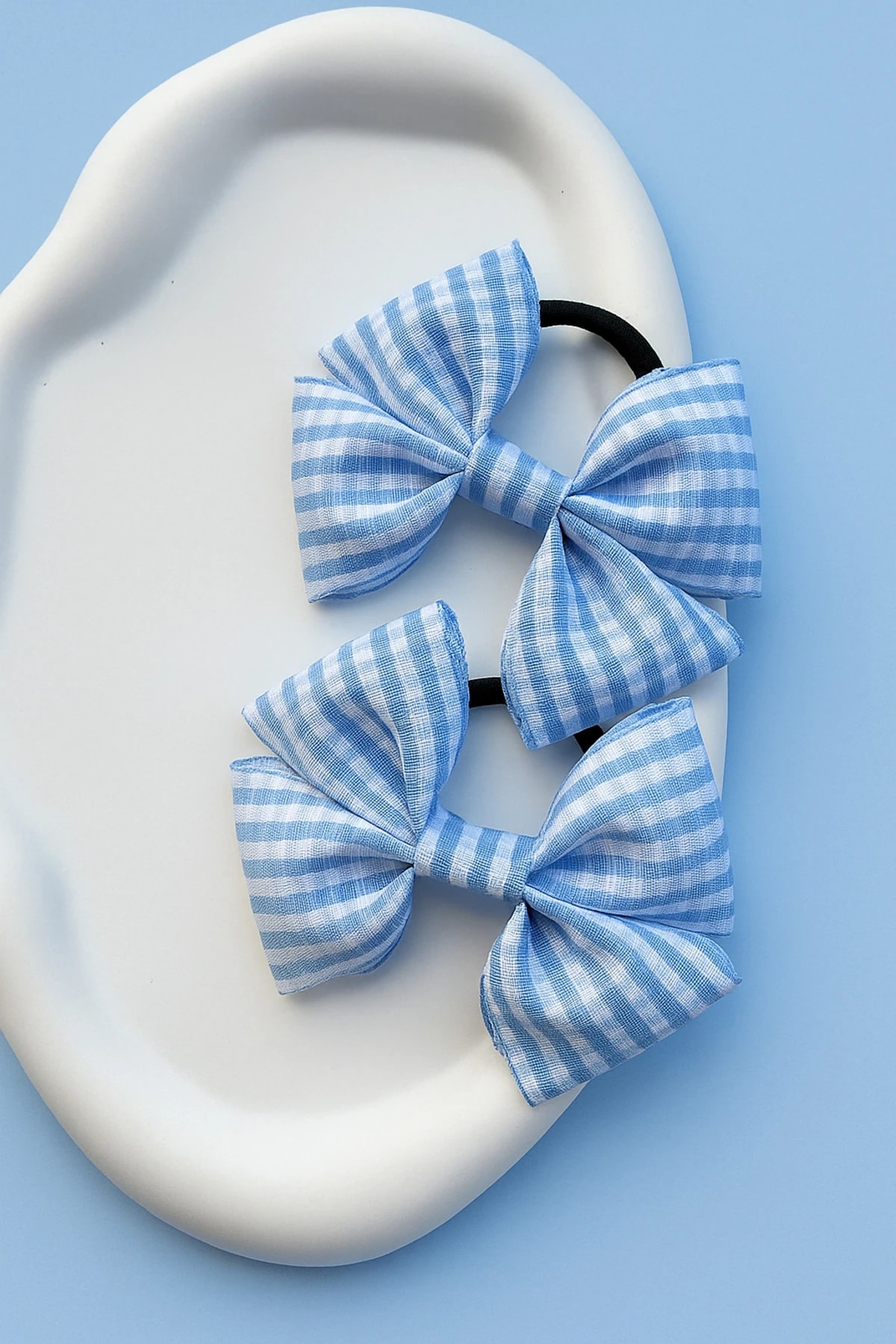 Mavi Ekose Fiyonk Toka - Okul Tokası - Bayram Tokası