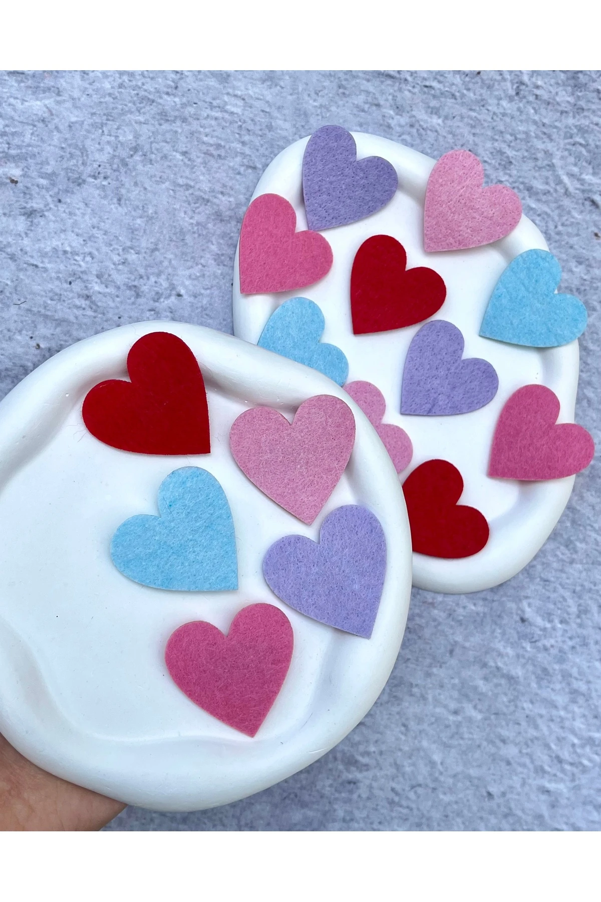 Kalpli Keçe Saçsız Bebek Tokası 5 Adet Bebek Çıtçıtı