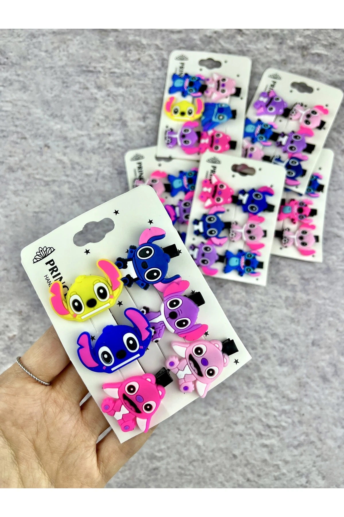 Stitch 6'lı Mini Toka Seti