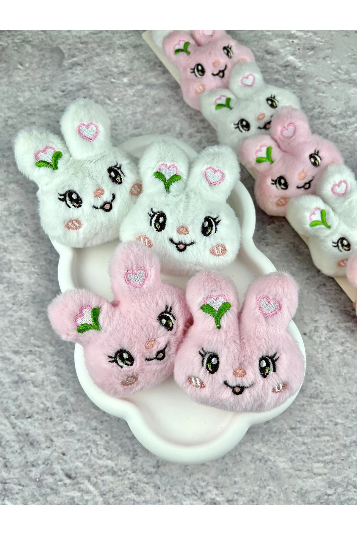 Peluş Tavşanlı 1 Çift Büyük Boy Toka