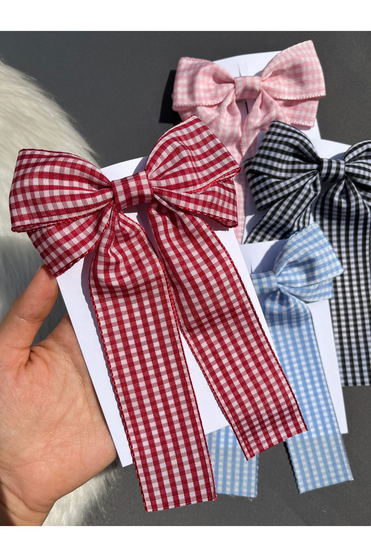 Ekose Büyük Boy Otomatik Toka - Kırmızı