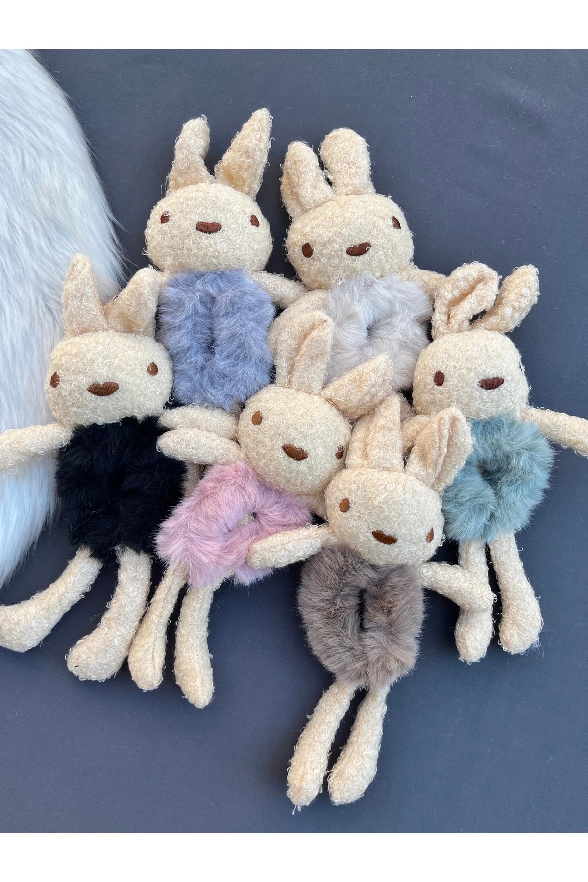 Peluş Topuz Tokası 1 Adet Peluş Toka