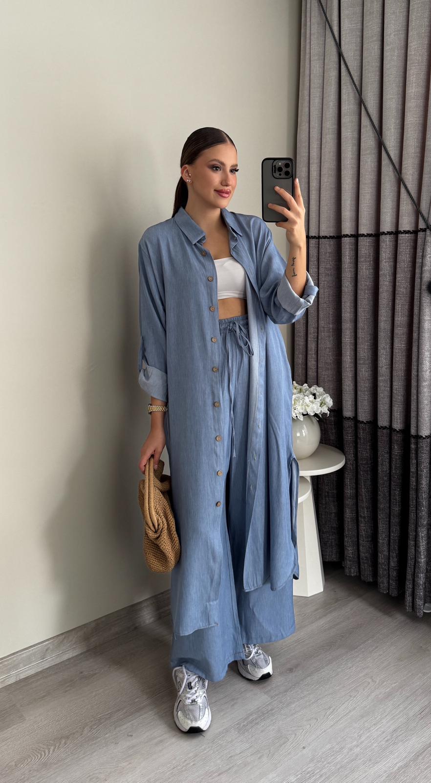 Tensel Kot Pantolon Gömlek Elbise Takım