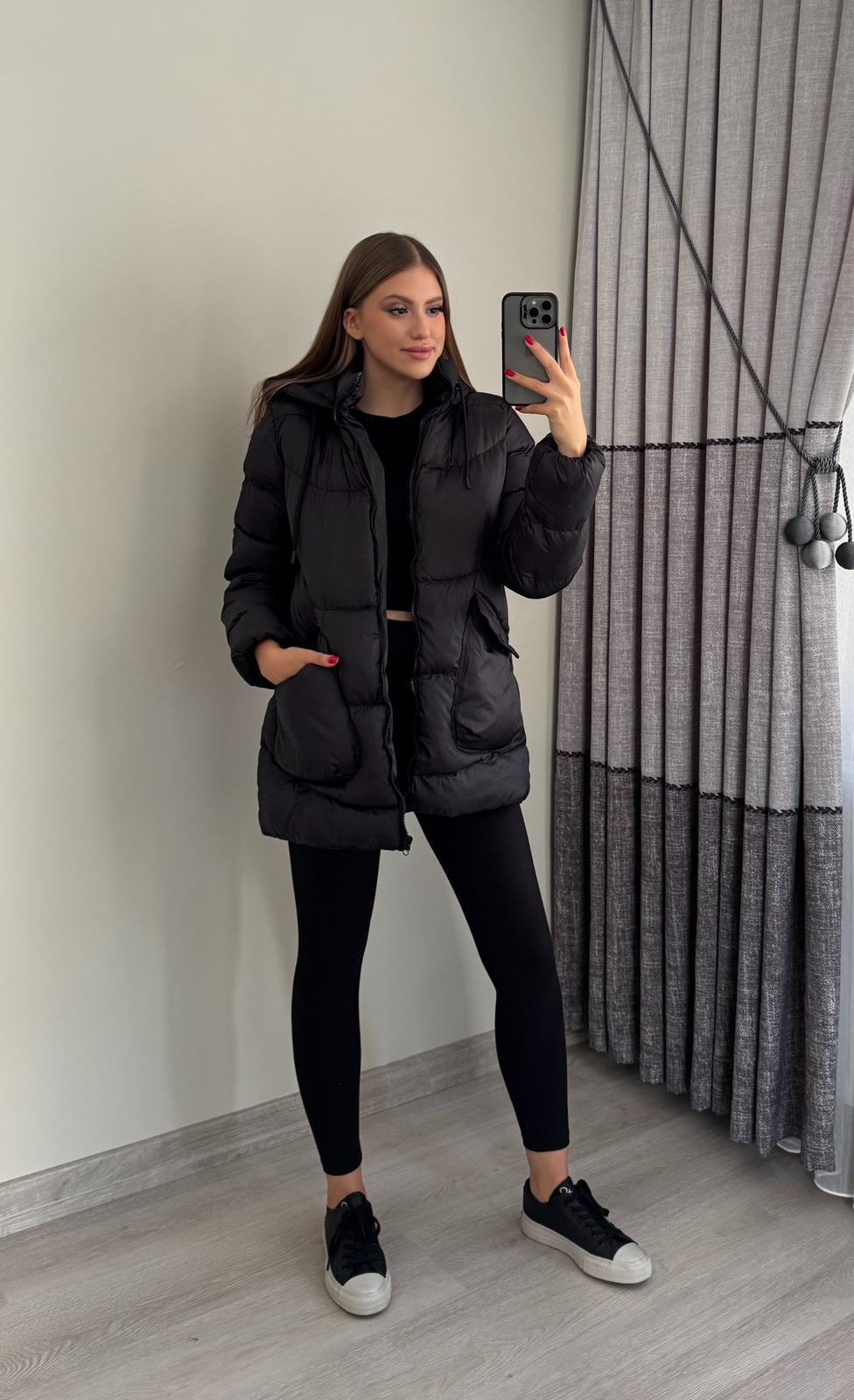 Mikrojenli Kadın Şişme Mont