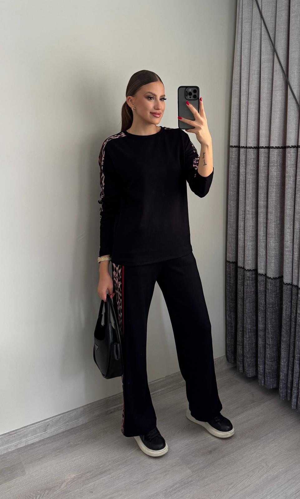 Şeritli Leopar Eşofman Takımı