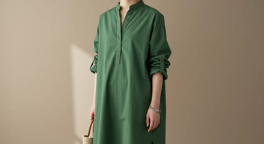 Salaş Kesim Poplin Gömlek Elbise