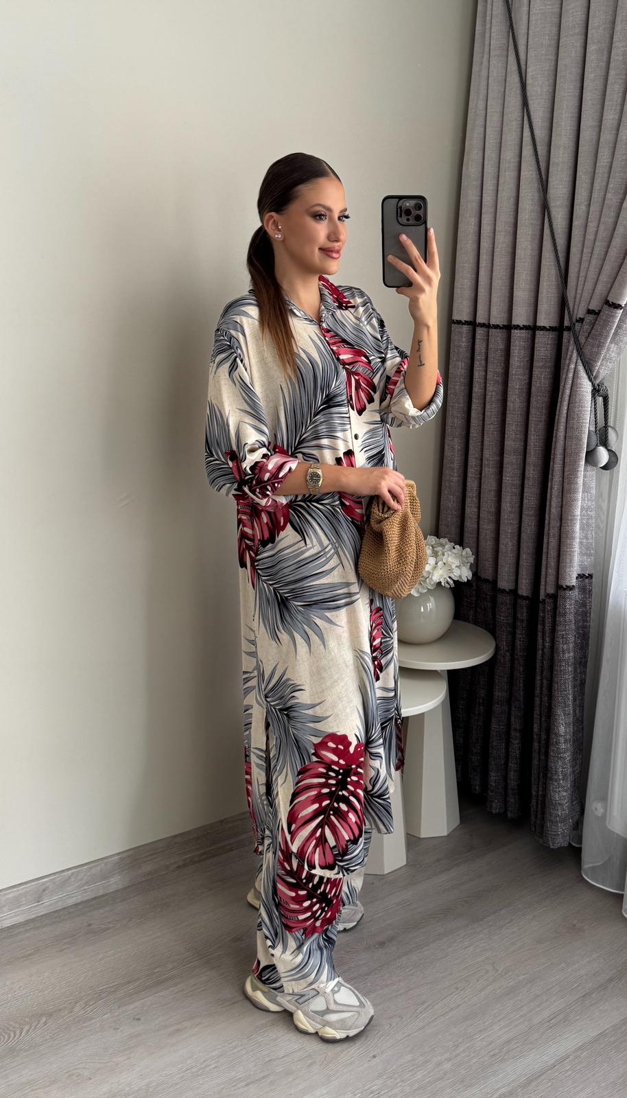 Palmiye Gömlek Elbise Takım