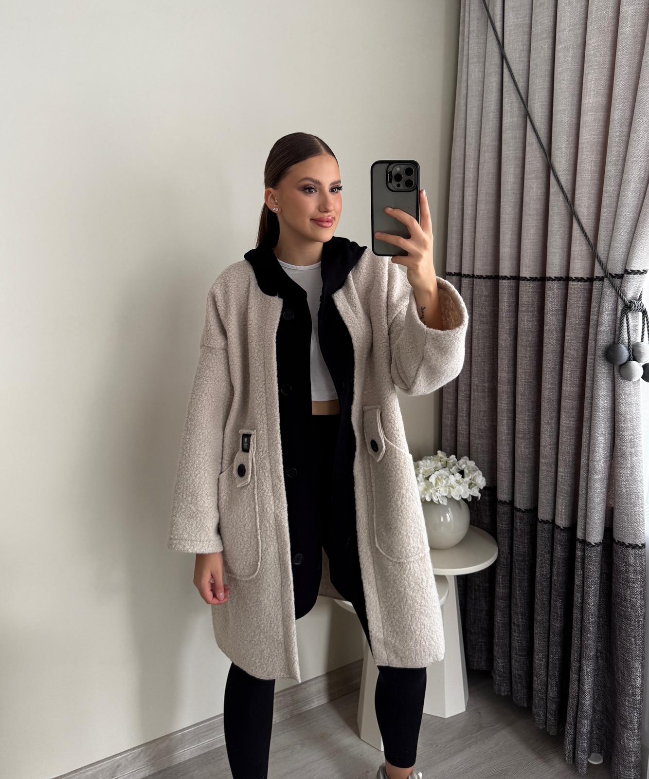 Cep Kapişon Detay Peluş Kaban