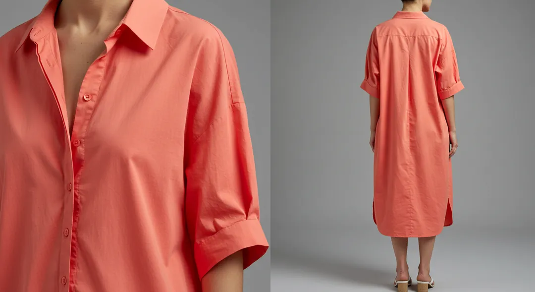 Salaş Kesim Poplin Gömlek Elbise