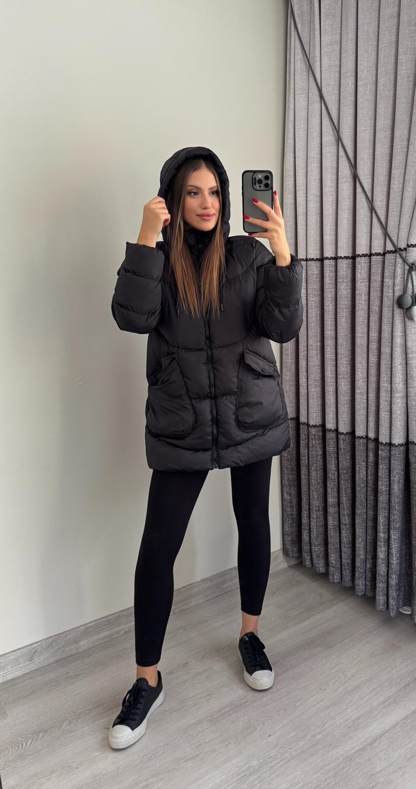 Mikrojenli Kadın Şişme Mont