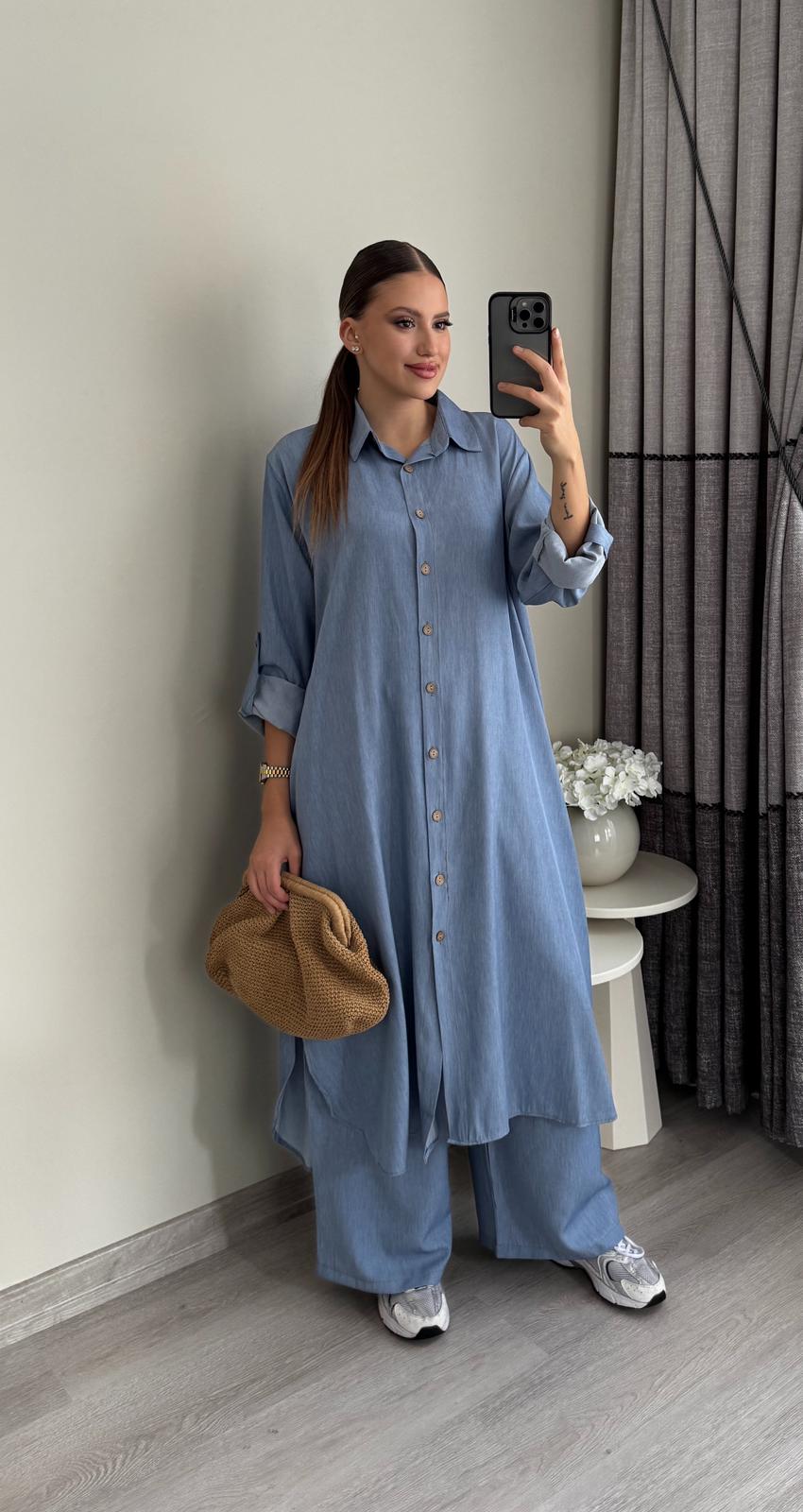 Tensel Kot Pantolon Gömlek Elbise Takım