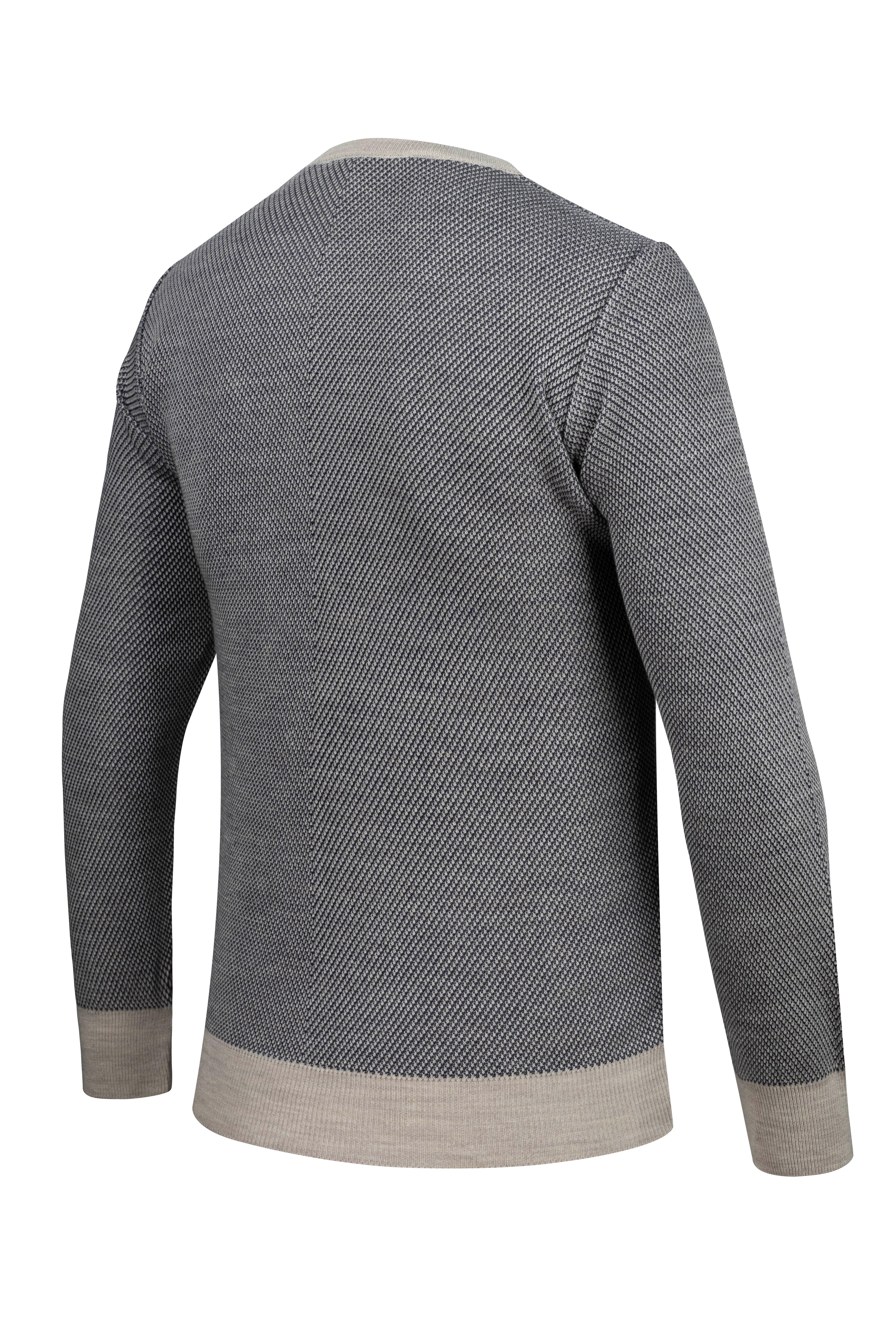 Stripe Knitwear Men's Crew Neck Knitwear Sweater Patterned Sleeve and Waist Elastic Steel Knitted Regular Pattern - 5013C - TAŞ