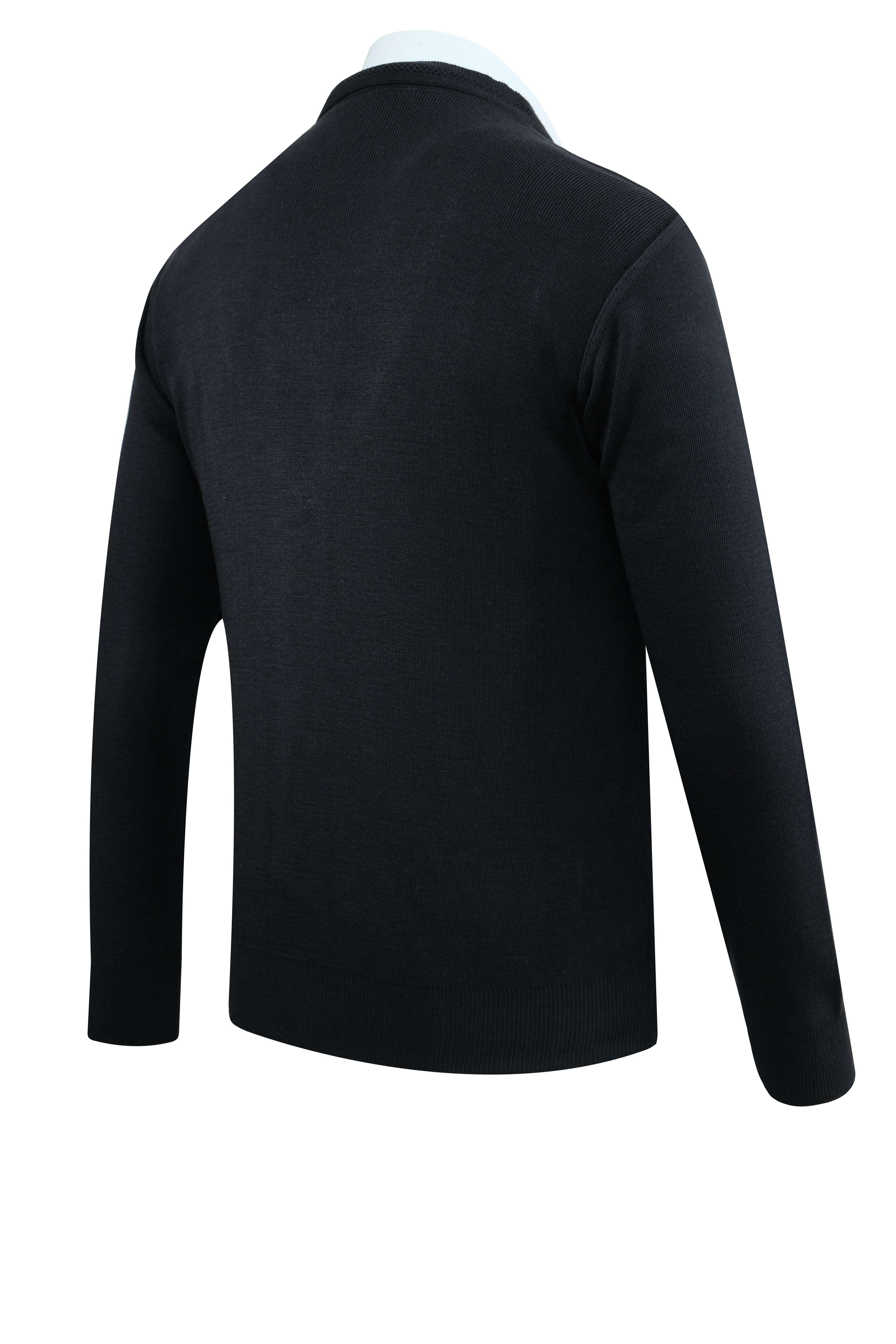 Erkek Büyük Beden Düğmeli Hırka Cepli Düz Renk Çelik Örgü Klasik Kalıp - 5200MB - NAVY BLUE