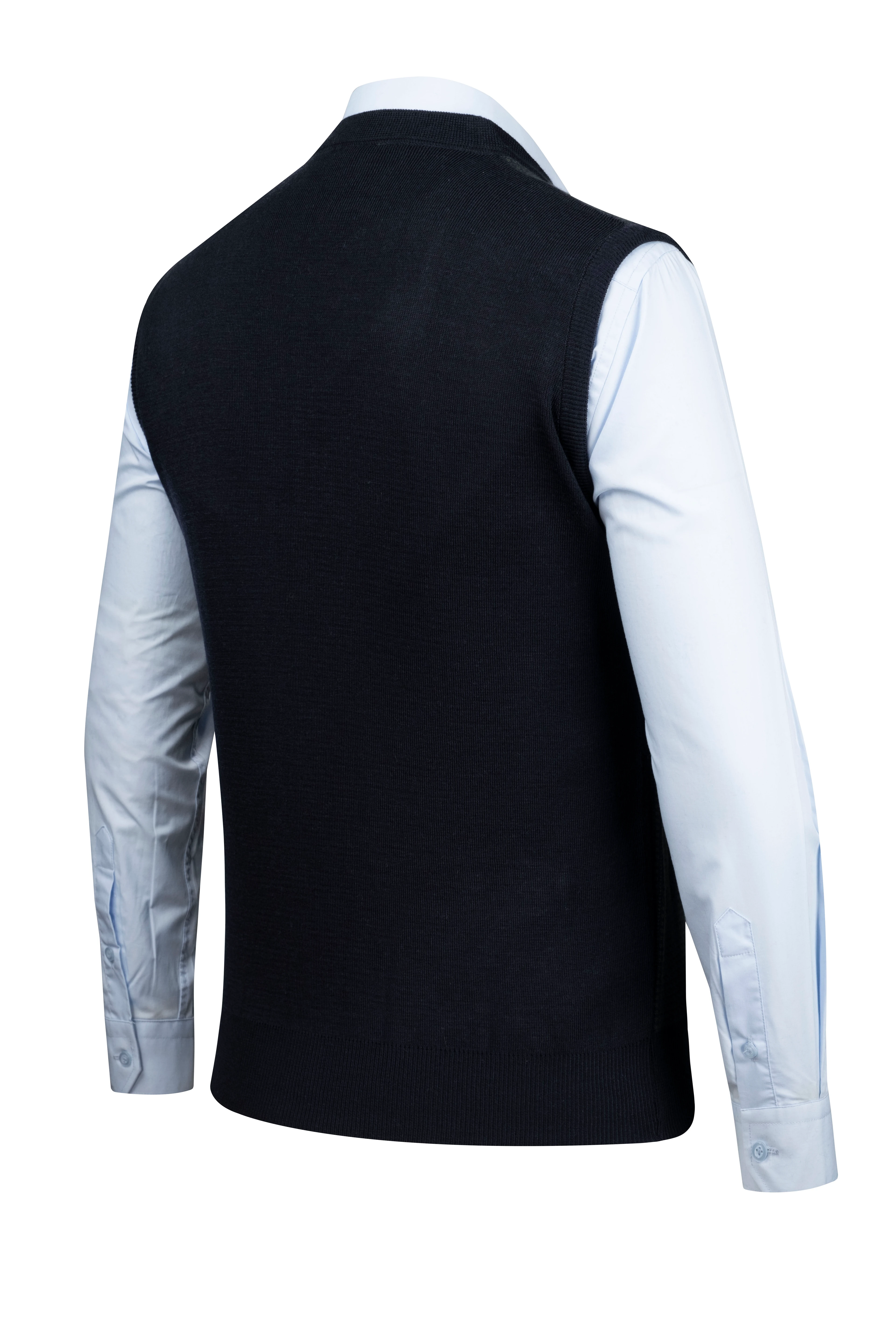 Çizgi Triko Erkek Triko V Yaka Yelek Düğmeli Cep Detaylı Desenli Bel Lastikli Çelik Örgü - 5003L