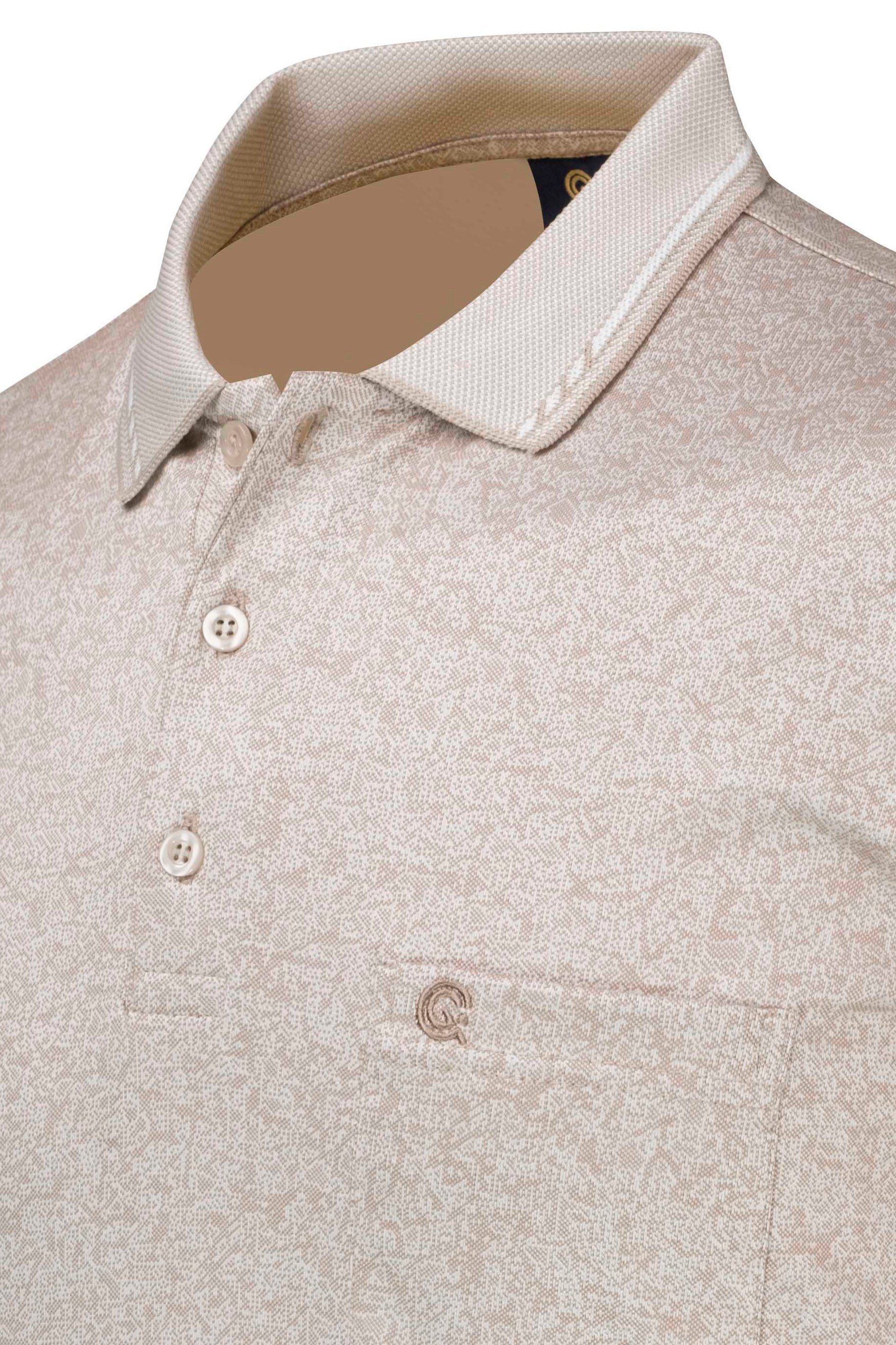 Erkek Polo Yaka Düğmeli Cepli Tişört Klasik Kalıp - VİZON