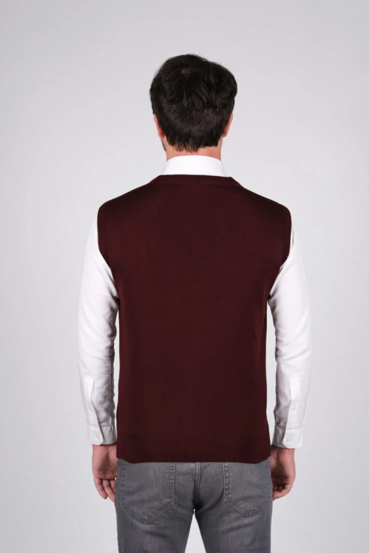 Düğmeli Erkek Triko Yelek