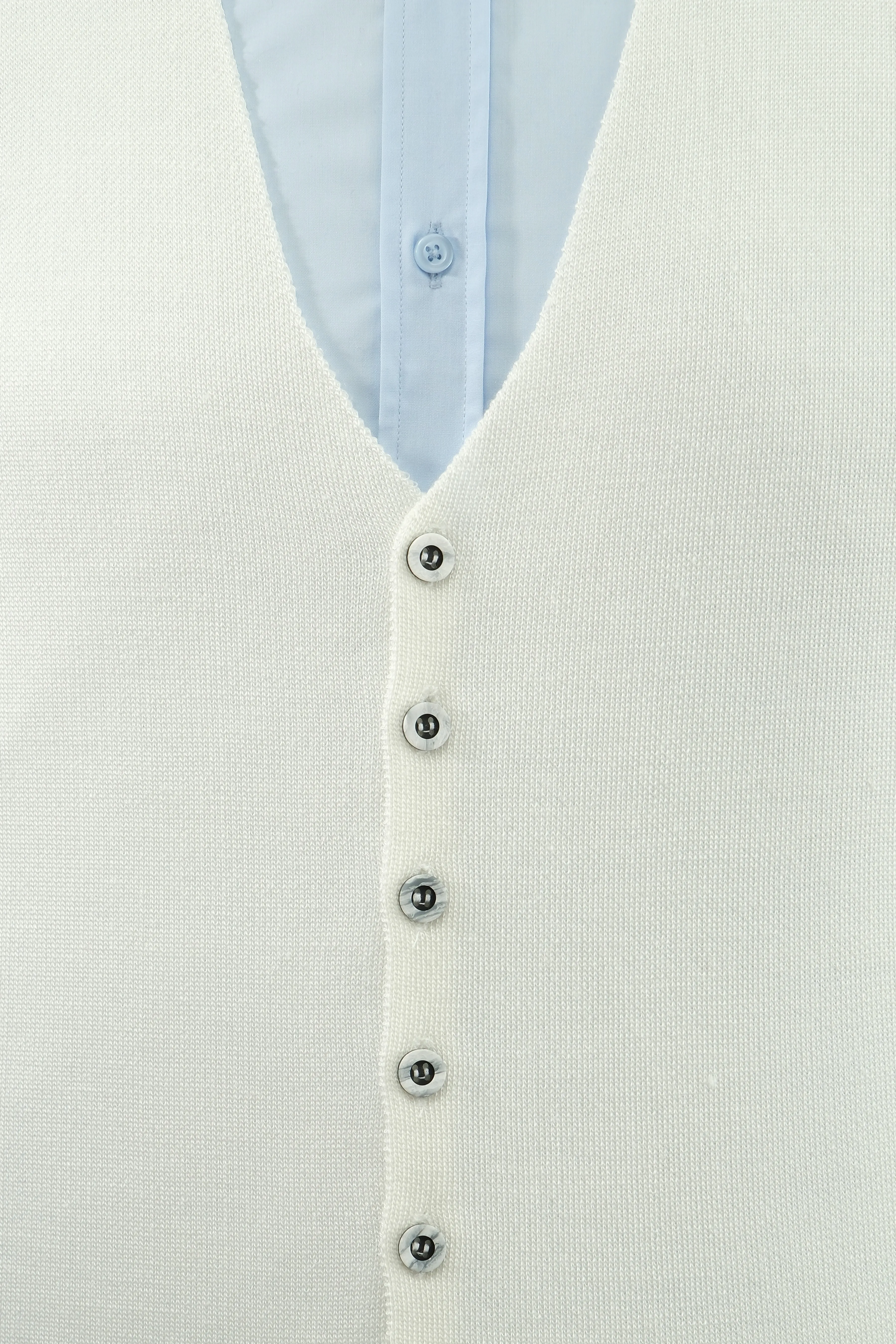 Çizgi Triko Erkek Düğmeli Spor / Regular Triko Örme Kolsuz Yelek - 4241LS